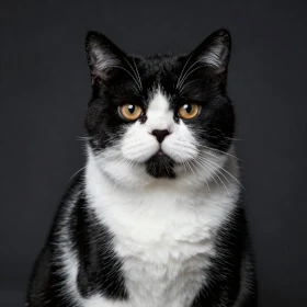 Black and White Bicolor British Shorthair kitten