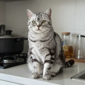 Silver Tabby British Shorthair cat
