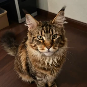 Brown Classic Tabby Maine Coon kitten