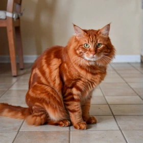 Red Tabby Siberian cat