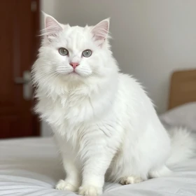 White Siberian cat